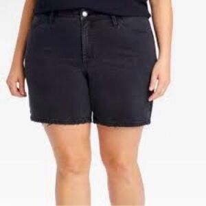 Ava & Viv Black High RIse‎ Bermuda Relaxed Shorts Sz 18W EUC